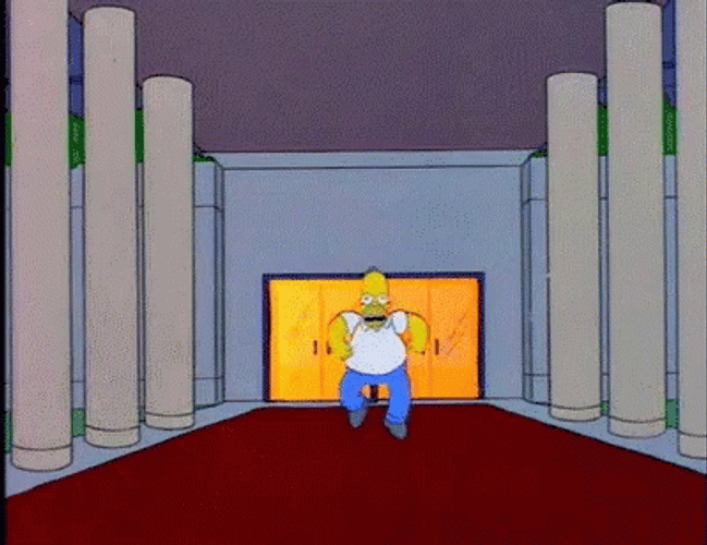 Homer Running Away From Explosion