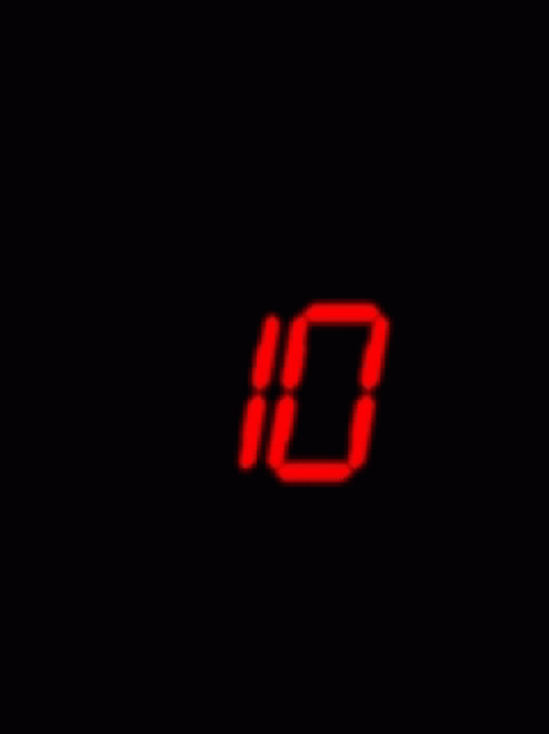Digital Ten Seconds Countdown