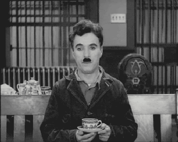 Waiting Charlie Chaplin Tea
