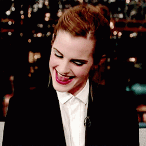 Emma Watson Sticking Tongue
