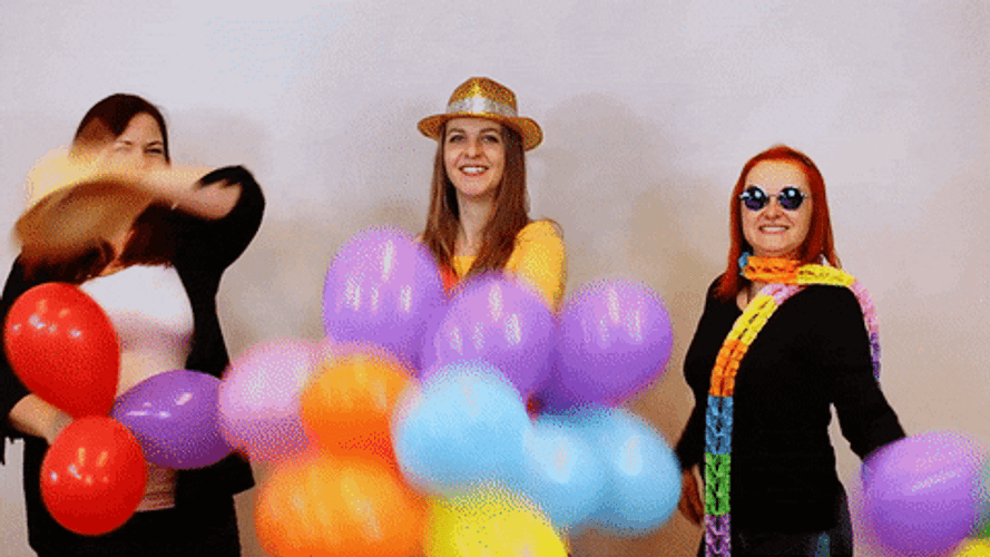 Three Girls Party Balloon