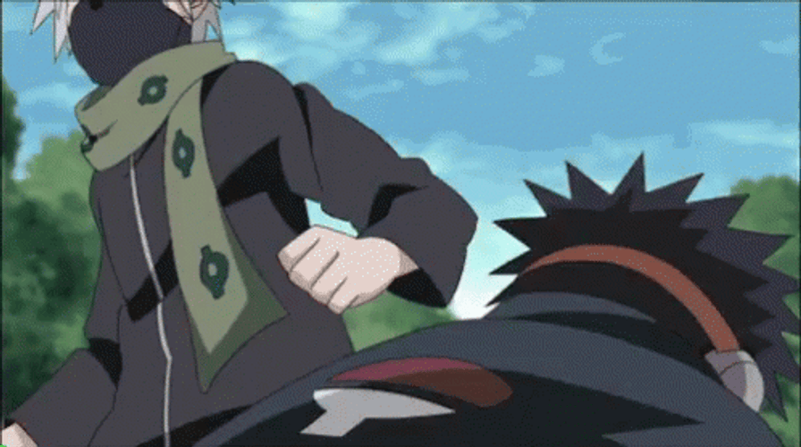 Obito And Kakashi Fighting