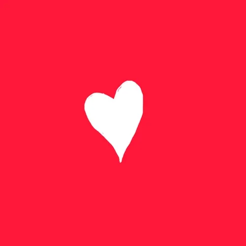 White Heart Fades In Red