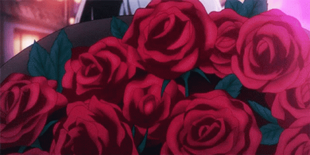 Anime Boy Rose Bouquet