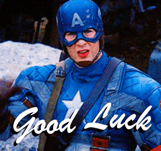Good Luck Captain America Salute