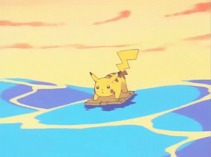 Pikachu Floating Alone