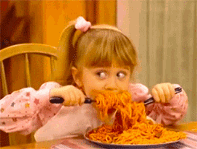 Eating Yummy Spaghetti
