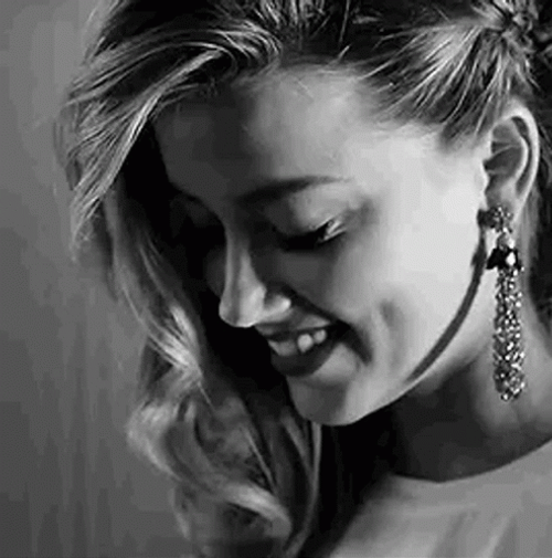 Amber Heard Smiling Up