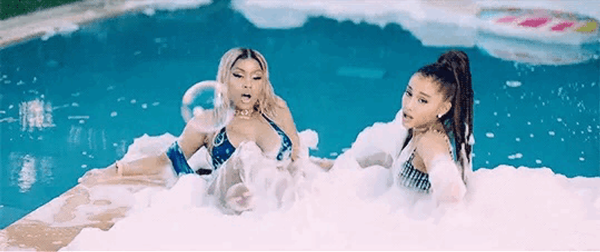 Ariana Grande Nicki Minaj Bubble Pool