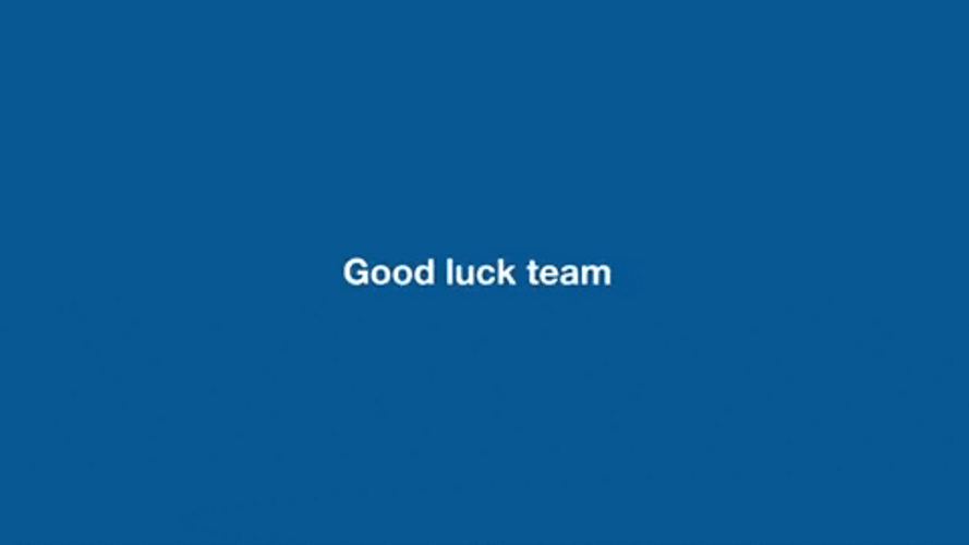 Good Luck Team Minimalist Text