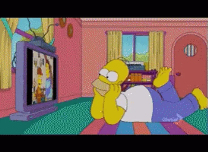 Homer Simpsons Watching Movie
