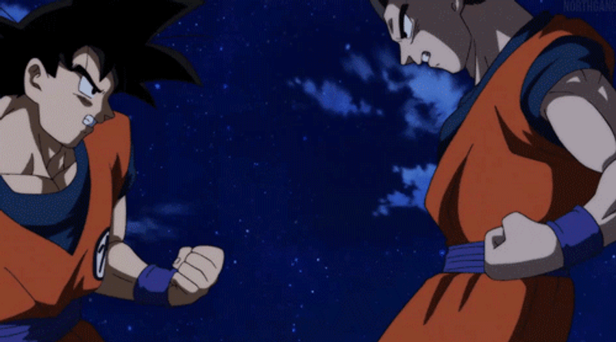 Goku And Gohan Fighting