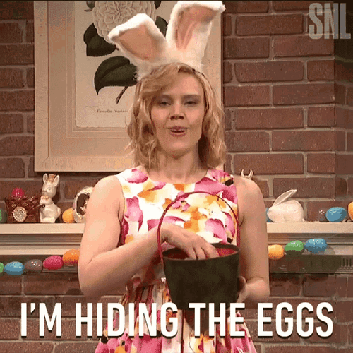 Kate Mckinnon Easter Hiding Eggs