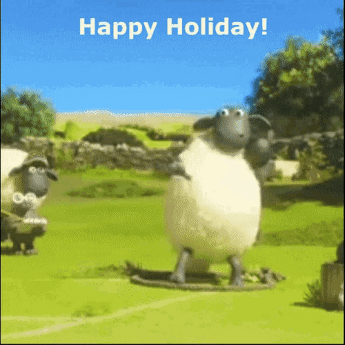 Happy Holiday Lazy Sheep