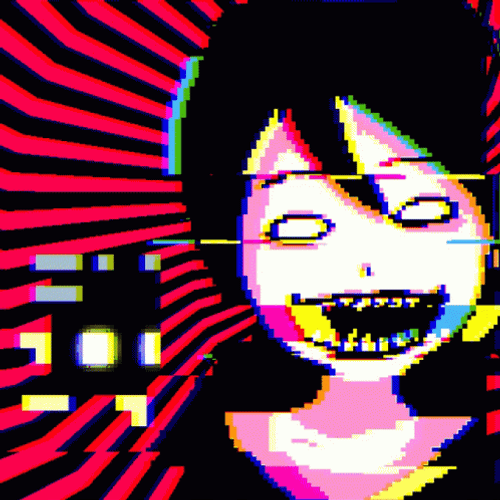 Scary Glitching Anime Girl