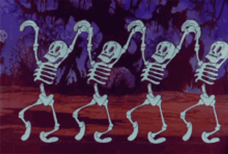 Dancing Skeletons Synchronized Hands