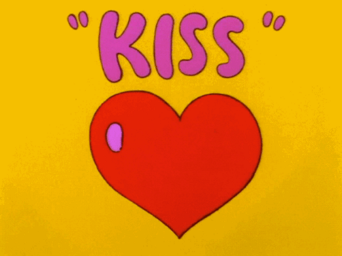 Animated Kiss And Hearts