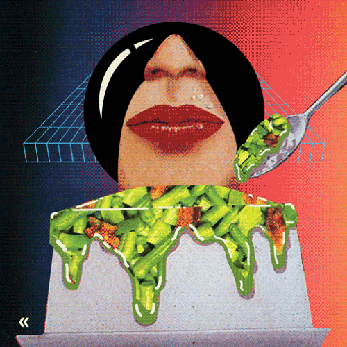 Collage Retro Green Beans
