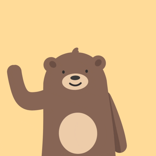 Cute Animated Bear Waving