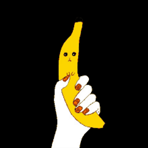 Yellow Banana Doodle Eyes