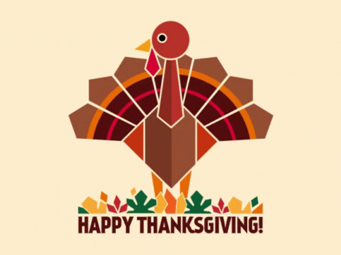 Happy Thanksgiving Polygon Turkey