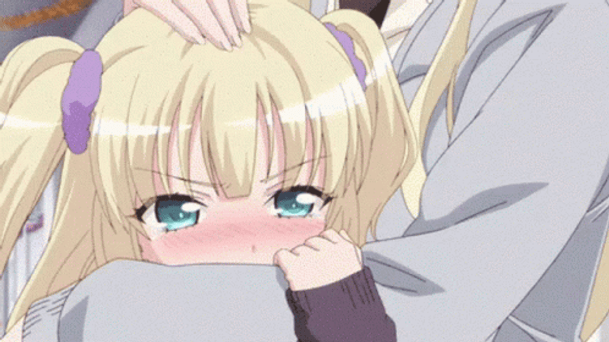 Anime Sad Cajole Hug