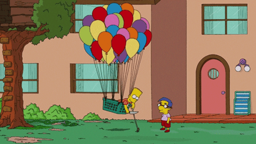 Bart Cutting Air Balloon Rope