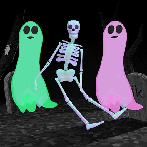 Halloween Skeleton Ghosts Sway