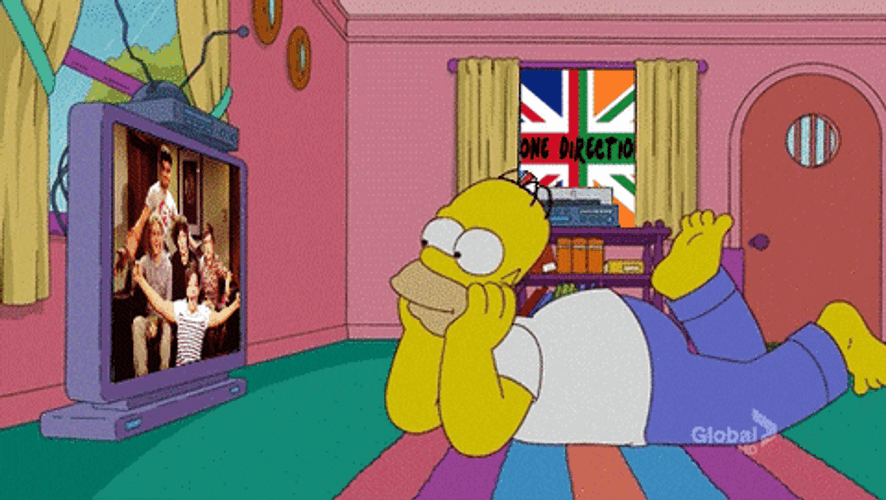 Homer Simpsons Watching Tv