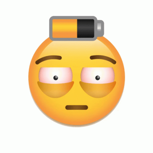 Tired Draining Battery Emoji