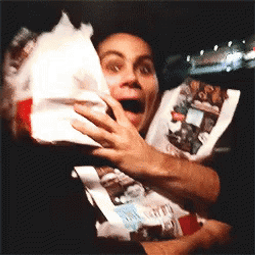 Dylan O&brien Happy With Food