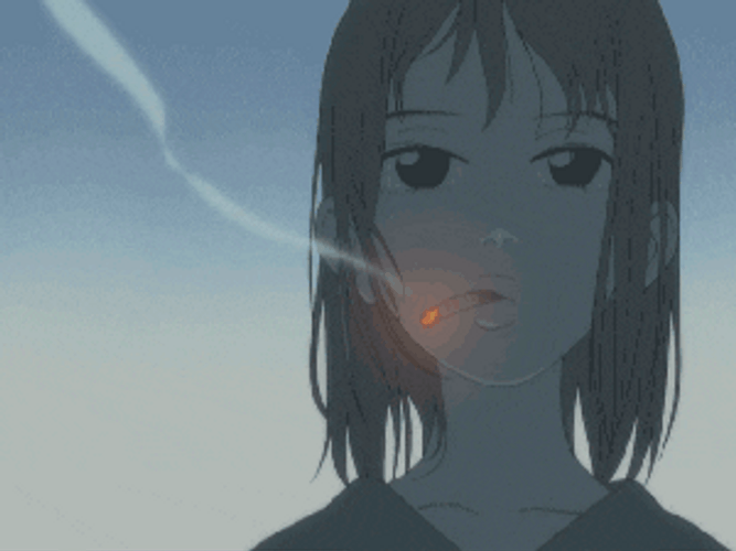 Cool Smoking Anime Girl