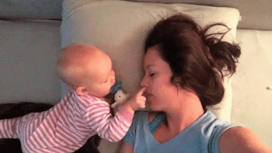 Baby Kissing Mom