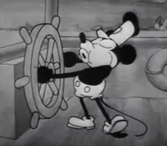 Black And White Cartoon Mickey