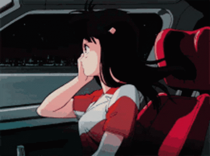Aesthetic Anime Girl In Car