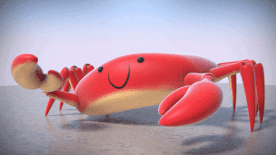 Crab Cute Happy Dance