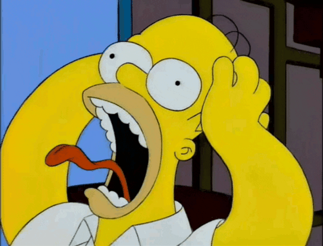 The Simpsons Homer Panic Screaming