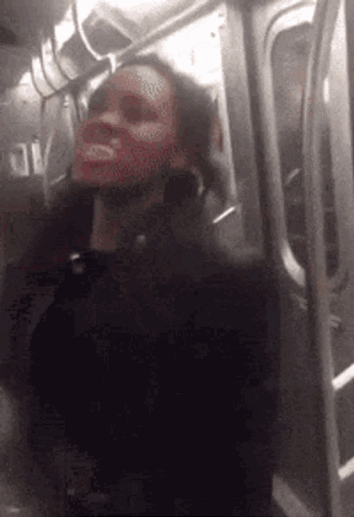 Slapping Back Girl Subway