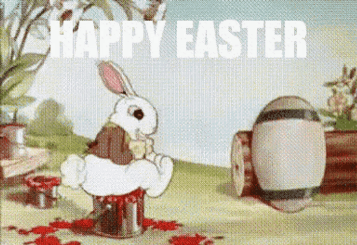 Happy Easter Vintage Bunny