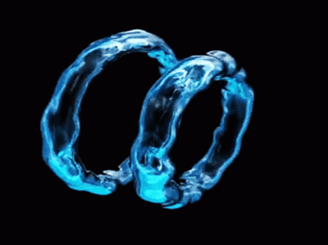 Abstract Blue Water Rings