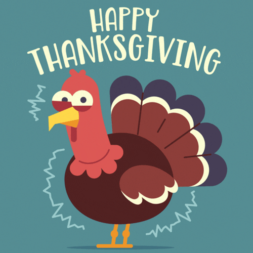 Happy Thanksgiving Scared Turkey