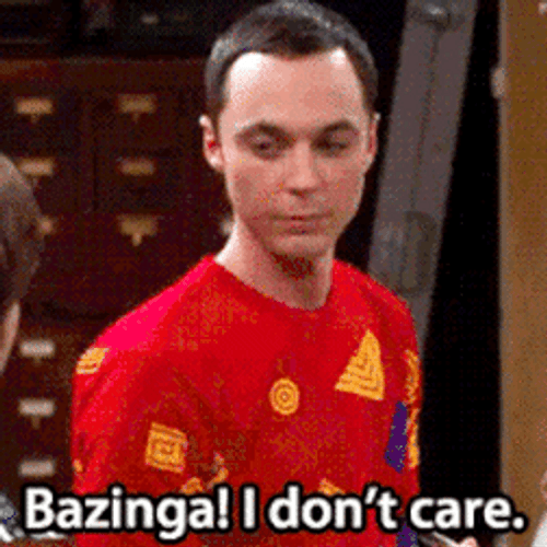 The Big Bang Theory Bazinga I Don&t Care