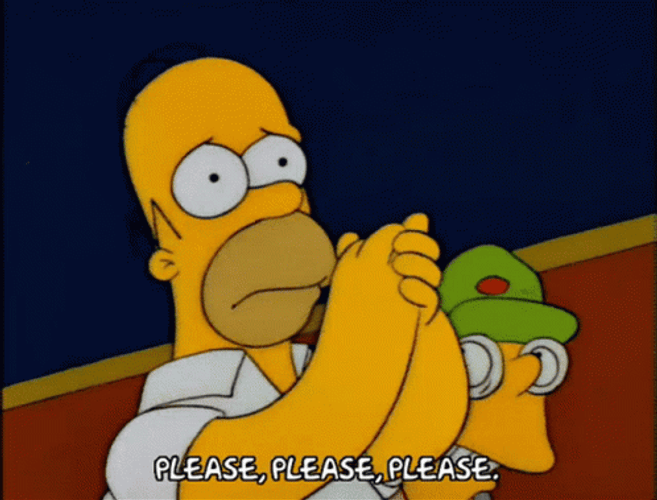 Homer Simpson Saying Please