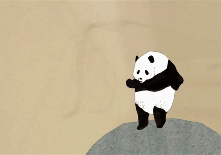 Dancing Panda In A Stone