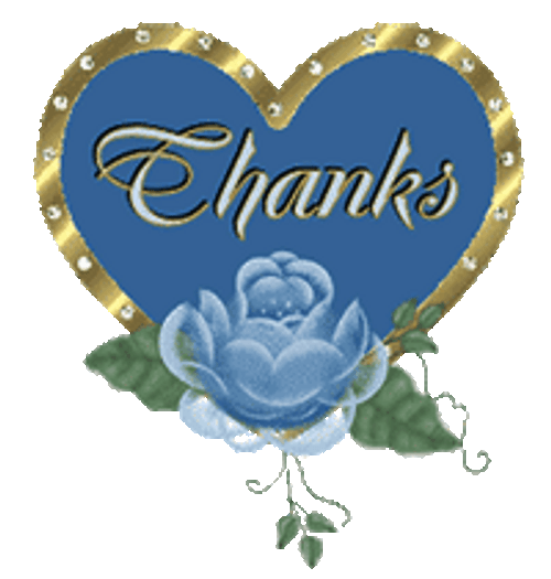 Thanks Animated Blue Rose
