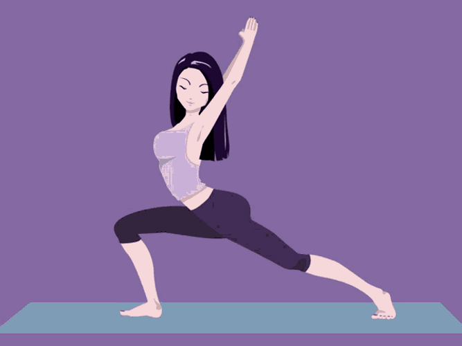 Yoga Stretch Workout Cartoon