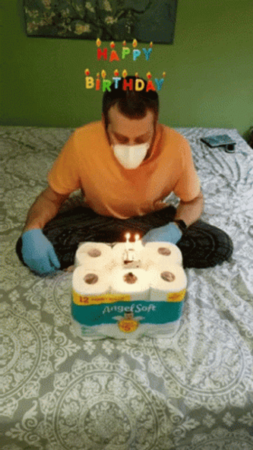 Funny Birthday Quarantine Tissue Cake