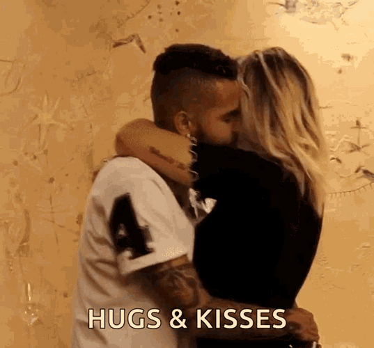 Girl Saying Hugs And Kisses