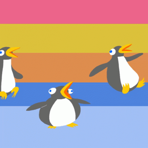 Animated Hopping Penguins