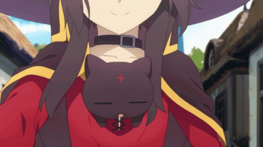 Megumin With Cat On Her Chest